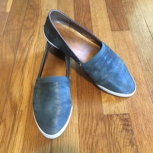 Frye Melanie Slip-on Blue Leather 8.5